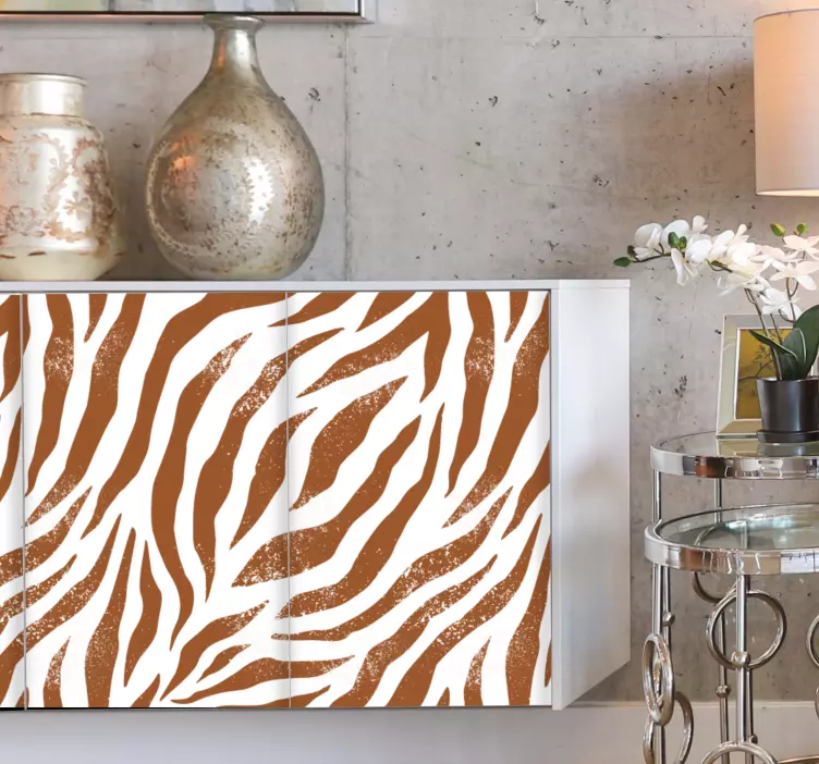 Zebra Stripe Pattern furniture sticker - TenStickers