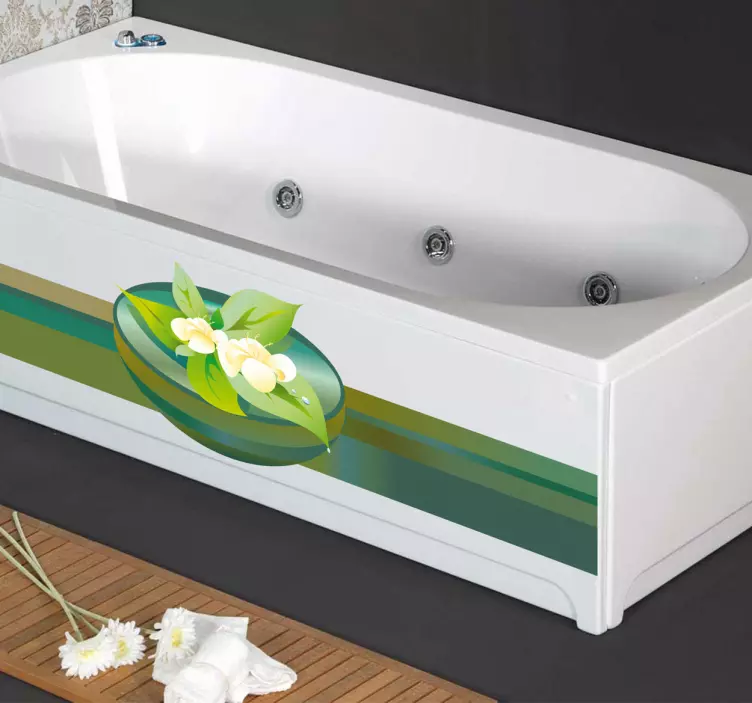 Zen Flower Bathroom Sticker - TenStickers