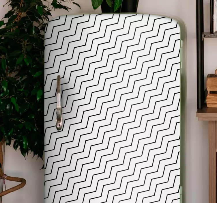 Zigzag Pattern Surface fridge sticker - TenStickers