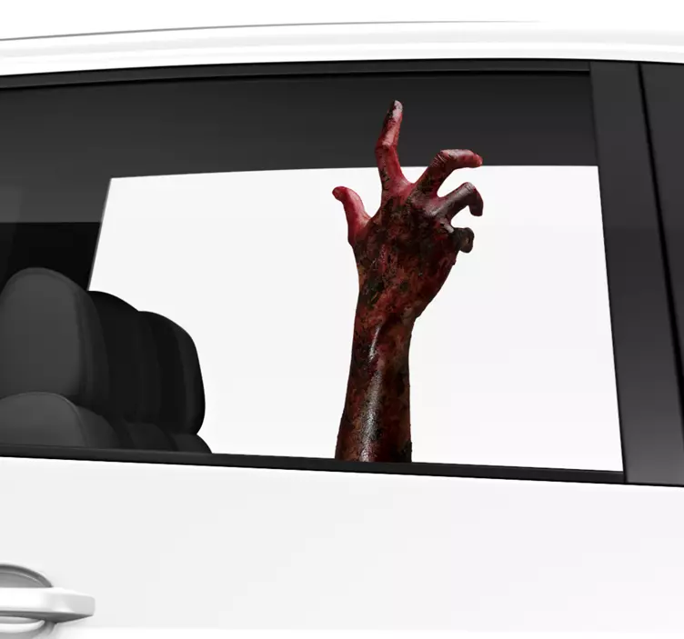 Zombie Hand Car Window Sticker - TenStickers