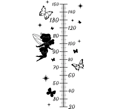 Magical fairy height chart wall sticker - TenStickers