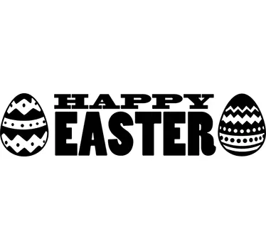 Happy Easter Window Sticker - TenStickers