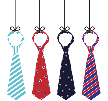 hanging ties shop window sticker - TenStickers