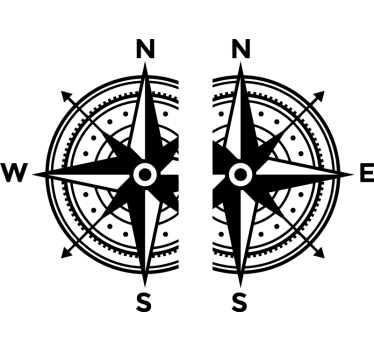 Double-sided compass campervan decal - TenStickers