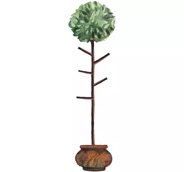 Hanger with Tree Coat Hanger Decal - TenStickers