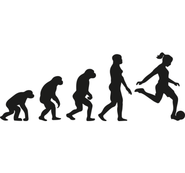 Evolution women's sport football sticker - TenStickers