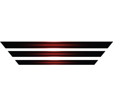 Black and red stripes campervan decal - TenStickers