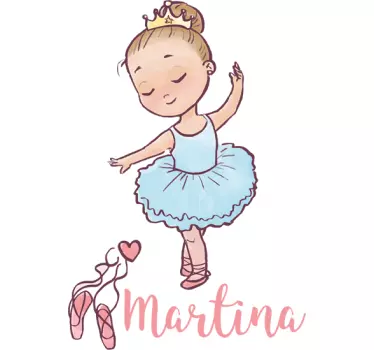 Ballerina Name Personalised Wall Sticker - TenStickers