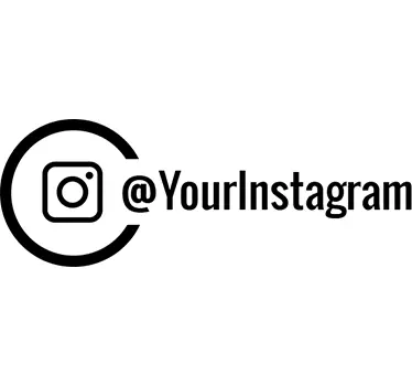 Personalised Instagram window sticker - TenStickers