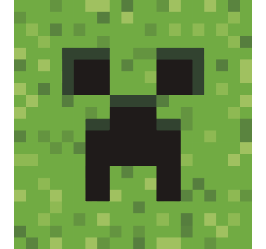 Pixeled face video game sticker - TenStickers