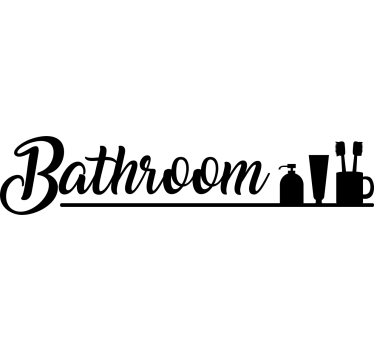 Restroom text bathroom wall sticker - TenStickers