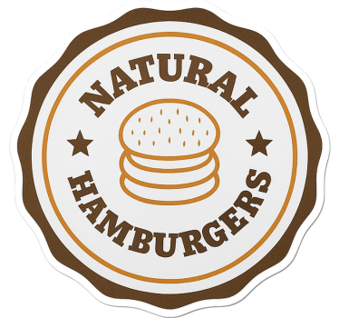 Natural hamburguers restaurant sticker - TenStickers