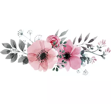 Beautiful Pink Flower Wall Sticker - TenStickers