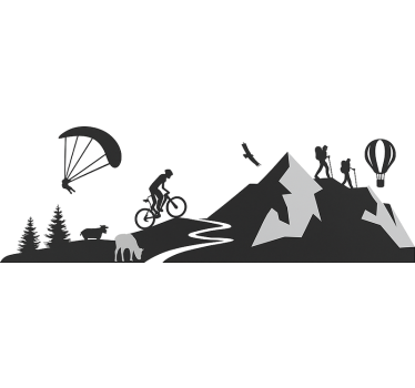 All moutain sports  campervan decal - TenStickers