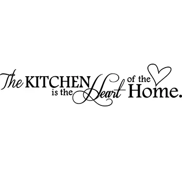 The Kitchen is the Heart of the Home text wall decal - TenStickers