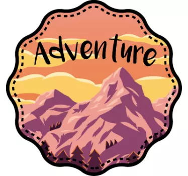 Mountains background mountain wall decal - TenStickers
