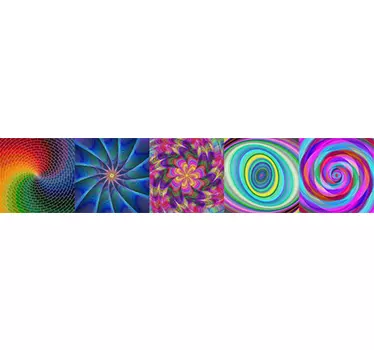 Kaleidoscope border sticker - TenStickers
