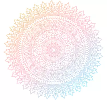 Colourful Mandala Floral Wall Decal - TenStickers