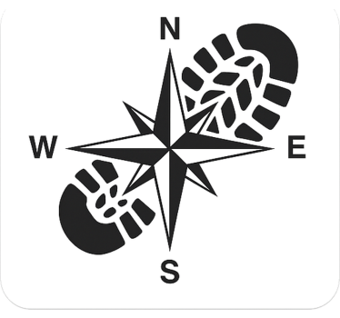 Compass Rose Shoe campervan decal - TenStickers