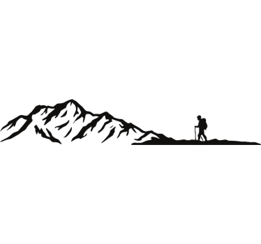 Mountain hiking side campervan decal - TenStickers