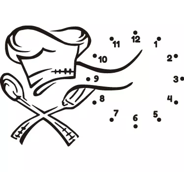 Kitchen Objects Sticker Clock - TenStickers