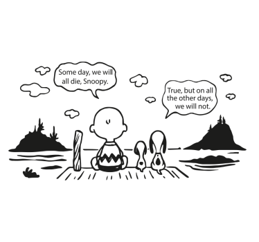 Snoopy and Charlie lake  campervan decal - TenStickers