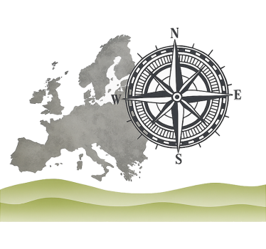 Global landscape and compass campervan decal - TenStickers