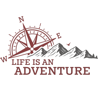"Life is an Adventure " campervan decal - TenStickers