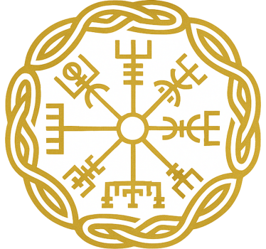 Gold vegsisir symbol  campervan decal - TenStickers