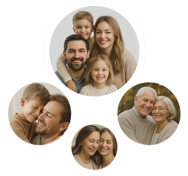 Round custom pictures living room wall sticker - TenStickers