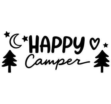 Campervan decal happy camper - TenStickers