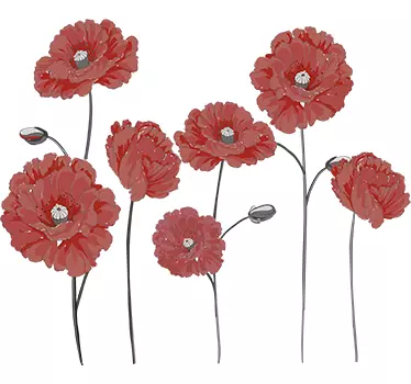 Flower wall sticker flower bloom arrangement - TenStickers