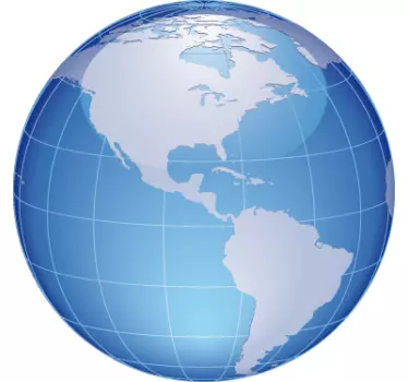 World Map America Sticker - TenStickers