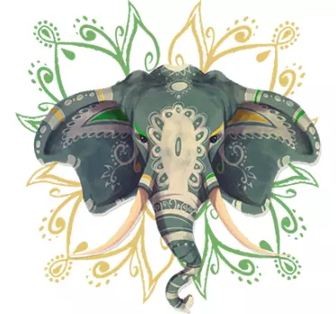 Elephant Decorative Wall Sticker - TenStickers