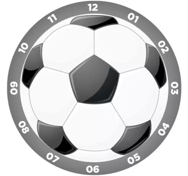 Football Wall Clock Sticker - TenStickers