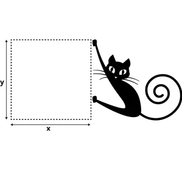 Clinging cat light switch sticker - TenStickers