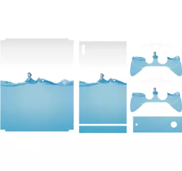 Xbox wrap water splash design - TenStickers