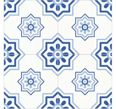 Blue tiles sticker - TenStickers