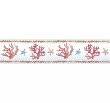 Coral Bathroom Tile Sticker - TenStickers