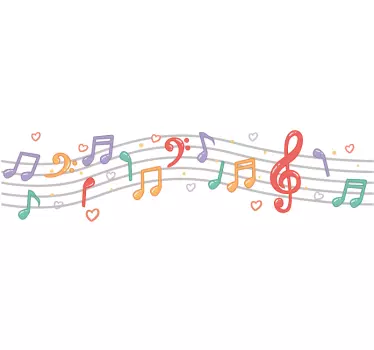 Musical Notes Wall Sticker - TenStickers