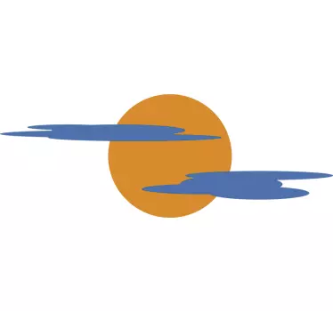 Sun and clouds car sticker - TenStickers
