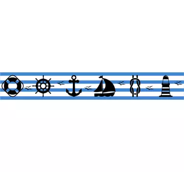 Nautical Bathroom Tile Sticker - TenStickers