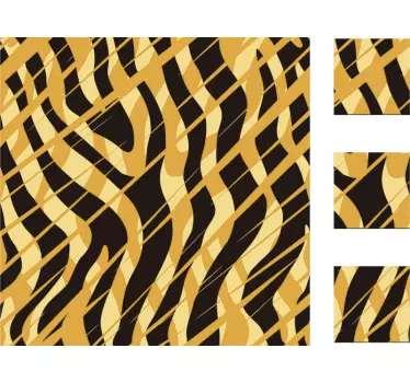 Tiger Print Wall Border Sticker - TenStickers