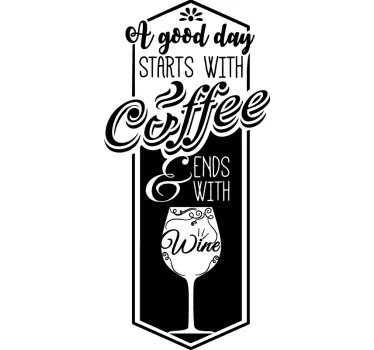 Coffee and Wine Wall Sticker - TenStickers