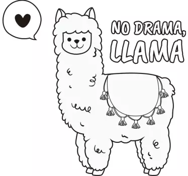 Llama Laptop Sticker - TenStickers