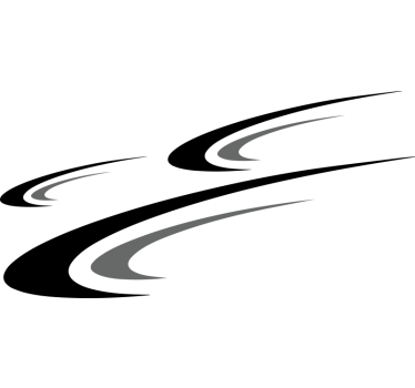 Modern swoos campervan decal - TenStickers