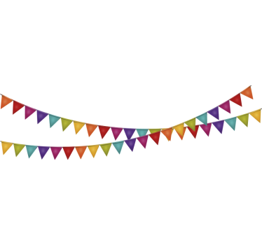 Colorful carnival decorations shop window sticker - TenStickers