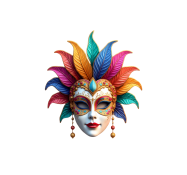 Shop window sticker colorful carnival mask - TenStickers