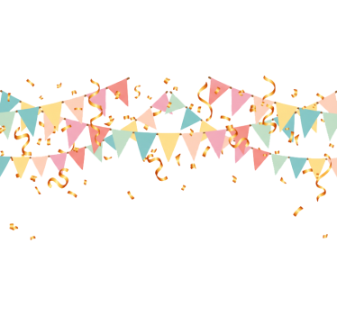 Pastel colors carnival decorations shop window sticker - TenStickers