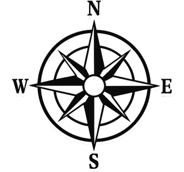 Campervan decal wind rose map - TenStickers